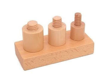Wooden Nut Screwing Block Activity