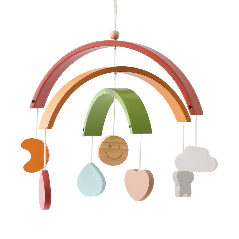 Wooden Rainbow Baby Crib Mobile