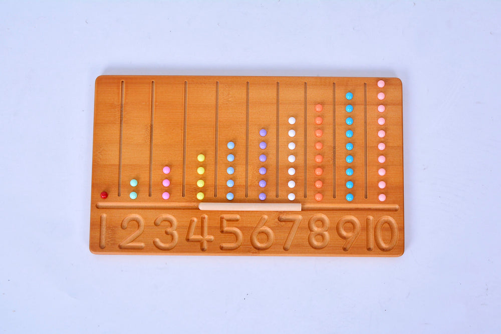 1 - 10 Bamboo Counting Board - Lengthways