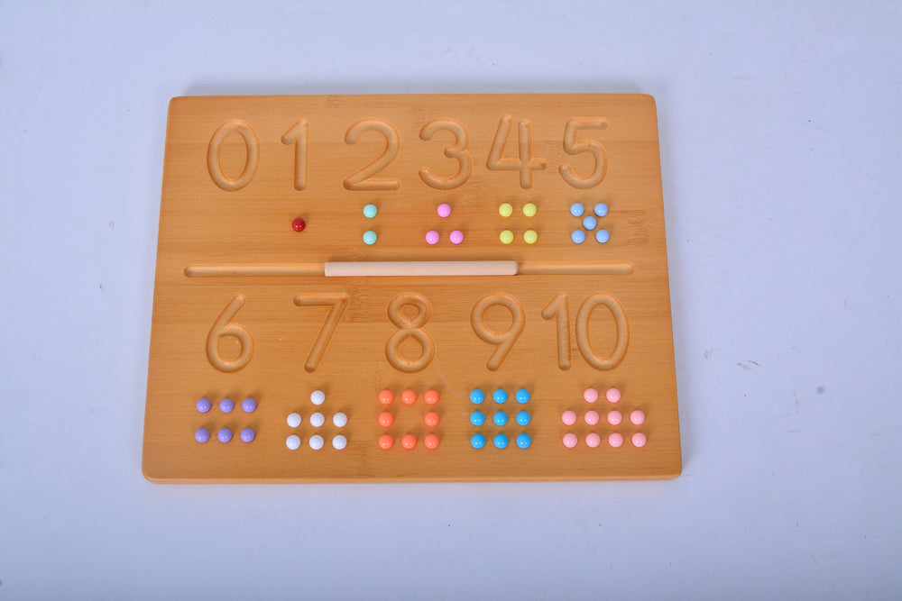 1 - 10 Bamboo Counting Board - Transverse